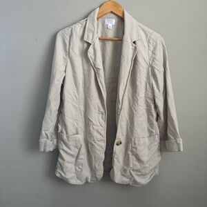 Light Beige Blazer Jacket linen blend